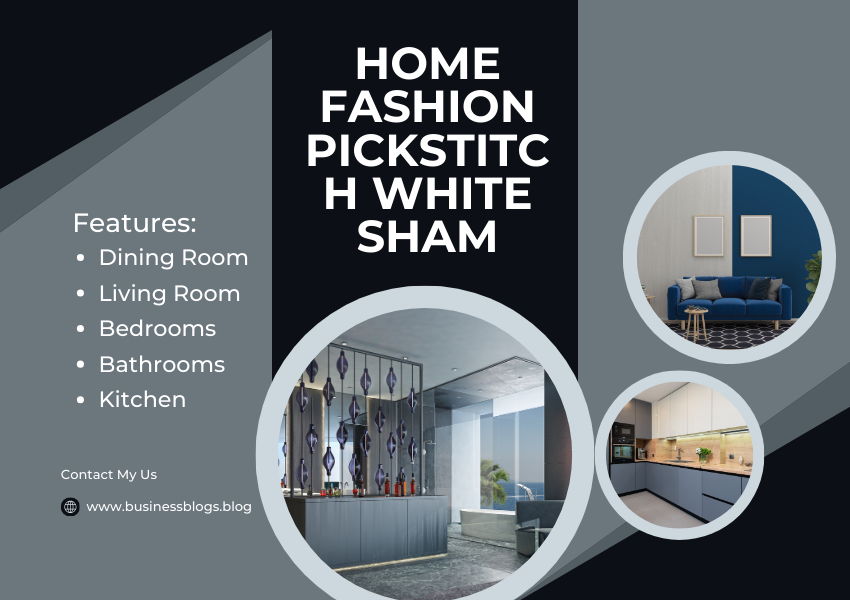 home fashion pickstitch white sham​