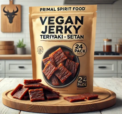 primal spirit food vegan jerky teriyaki - seitan 24 pckts​